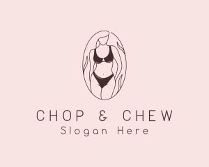 Sexy Woman Lingerie logo design