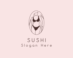 Sexy Woman Lingerie logo design