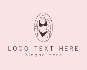 Vlog - Sexy Woman Lingerie logo design