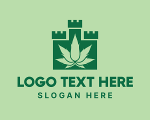 Marijuana - Green Cannabis Castle logo design