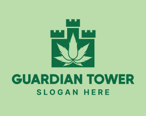 Green Cannabis Castle  logo design