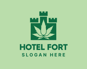 Green Cannabis Castle  logo design