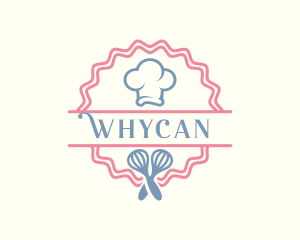 Chef Hat Whisk Bake Shop Logo