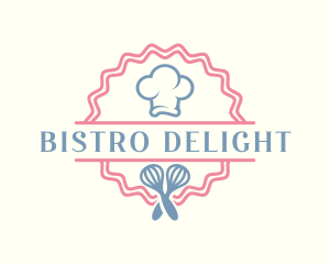 Chef Hat Whisk Bake Shop logo design