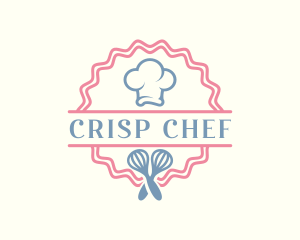 Chef Hat Whisk Bake Shop logo design