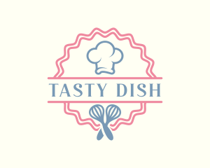 Chef Hat Whisk Bake Shop logo design