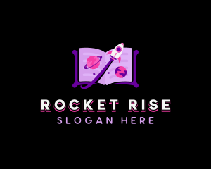 Rocket Space Kindergarten logo design