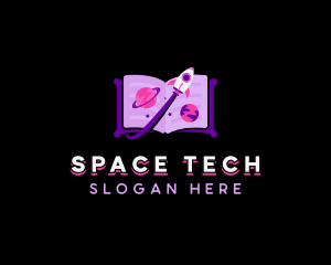 Rocket Space Kindergarten logo design