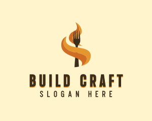 Fire Fork Barbecue logo design