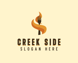 Fire Fork Barbecue logo design