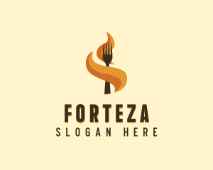 Fire Fork Barbecue logo design