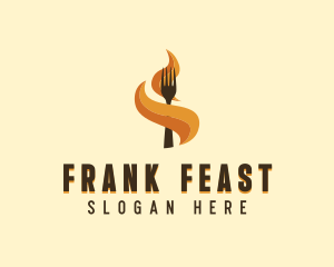 Fire Fork Barbecue logo design