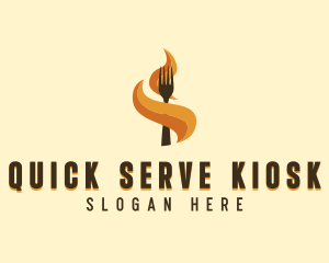 Fire Fork Barbecue logo design