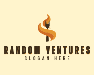 Fire Fork Barbecue logo design