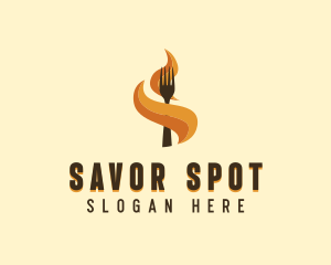 Fire Fork Barbecue logo design