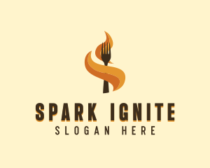 Fire Fork Barbecue logo design