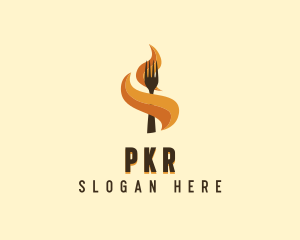 Fire Fork Barbecue logo design