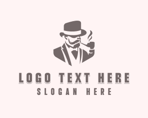 Suit - Fashion Gentleman Tailoring logo design