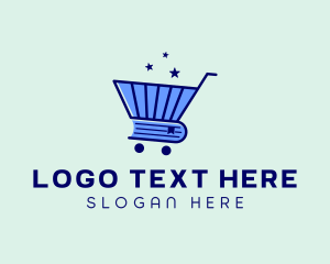 Express Delivery - Online Book Cart logo design