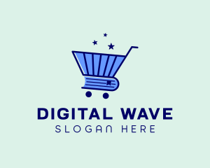 Online - Online Book Cart logo design