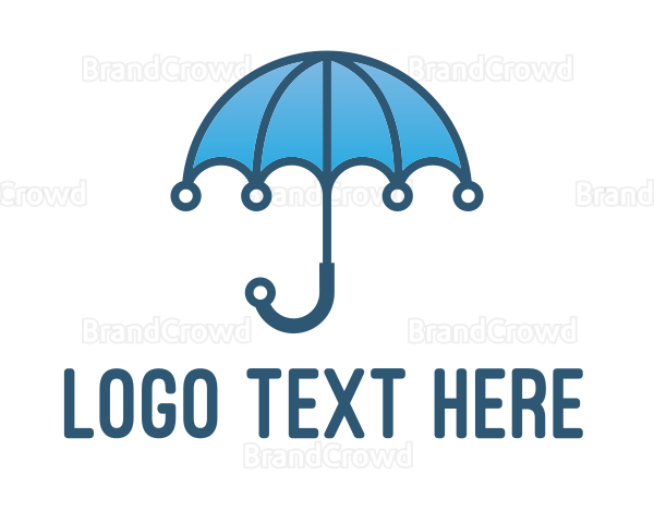 Blue Tech Umbrella Logo