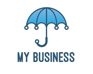 Blue Tech Umbrella  Logo