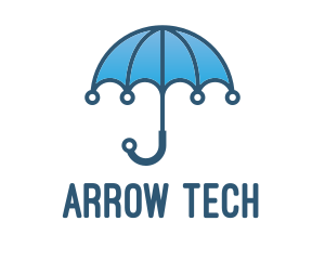 Blue Tech Umbrella  logo design