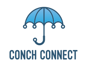 Blue Tech Umbrella  logo design