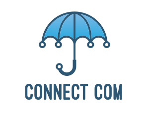 Blue Tech Umbrella  logo design