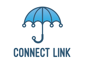 Blue Tech Umbrella  logo design