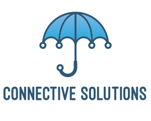 Blue Tech Umbrella  logo design