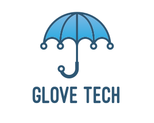 Blue Tech Umbrella  logo design