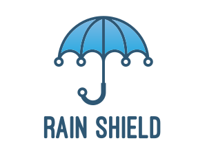 Umbrella - Blue Tech Umbrella logo design