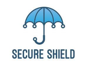 Antivirus - Blue Tech Umbrella logo design