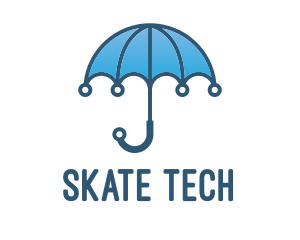 Blue Tech Umbrella  logo design