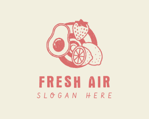 Retro Fruit Juice logo design