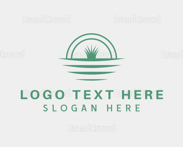 Grass Lawn Garden Logo