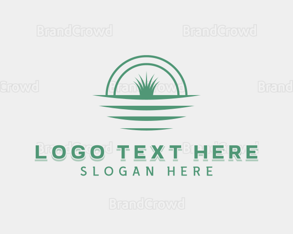 Grass Lawn Soil Logo