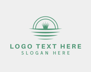 Gardening - Grass Lawn Garden logo design