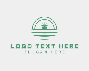 Grass Lawn Soil Logo