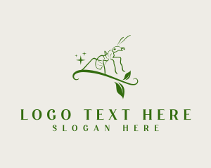 Animal - Insect Ant Leaf logo design