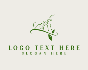 Insect Ant Leaf Logo