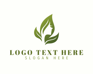 Cosmetology - Woman Leaf Wellness logo design