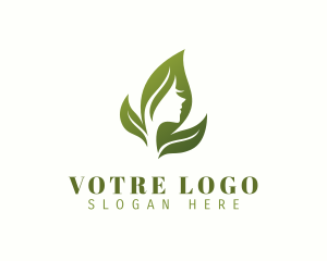 Woman Leaf Wellness Logo