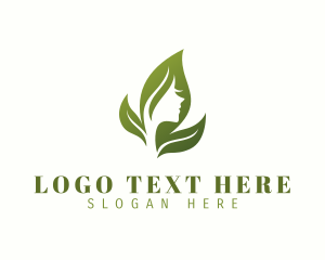 Woman Leaf Wellness Logo