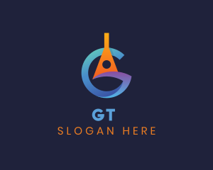 Letter G Guitar Band logo design