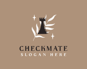 Elegant Chess Rook logo design