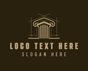 Structure - Architect Pillar Column logo design