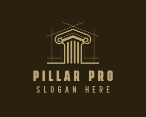 Architect Pillar Column logo design