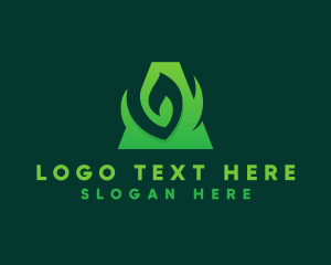 Herbal Leaf Letter A Logo